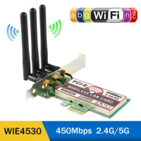 450Mbps WiFi Wireless PCI-Express x1 Adapter Desktop Card for Intel 5300 Ch CW