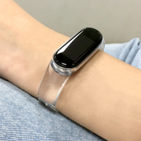 小米手環 3/4/5/6/7代適用 一體成型透明錶帶