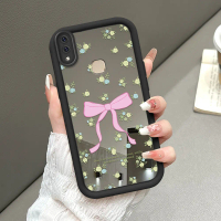 Cocok Untuk VIVO V9 Y85 1726 Case Lucu Kuningan Pink Bunga Casing HP Silikon Pelindung Aesthetic Cew