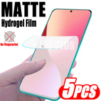 5PCS Matte Hydrogel Film For Xiaomi 12 X Lite Pro 12X Xiomy Xioami 12Pro 12Lite Lit Anti-Fingerprint Protection Screen Protector