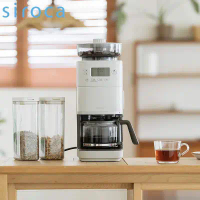 【Siroca】 全自動石臼式研磨咖啡機 SC-C2510 淺灰