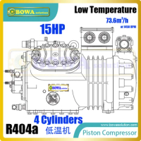 15HP semi-hermetic reciprocating compressors with sight glass can monitor oil level and is easy to change oil, replacing 4H15.2Y