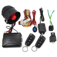 Universal 12V car Auto Alarm One Way Car Alarm Vehicle System Protection Security System Keyless Entry Siren 2 Remote Control