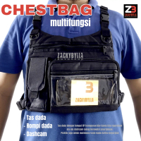 Chest Bag Tas Dada Pria Tactical HP Dashcam Multifungsi Chestbag Pengendara Motor by Funcover