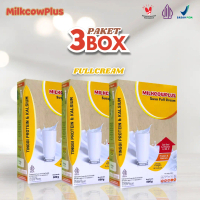 Paket 3 Box Milkcowplus Milkcow Plus Rasa Vanila Fullcream Coklat Stroberi- 500gr