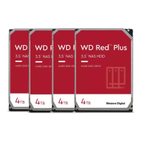 【WD 威騰】4入組 ★ 紅標 Plus 4TB 3.5吋 5400轉 256MB NAS 內接硬碟(WD40EFPX)