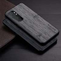 Case for Xiaomi Mi Note 10 Lite Pro 5G funda bamboo wood pattern Leather cover Luxury coque for xiaomi mi note 10 lite case capa