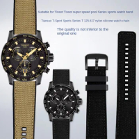 Suitable for Tissot's T-Sport Sport series Black Knight T125617 sports nylon silicone watch with accessories for men