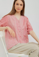 Nigaya Batik NIGAYA BATIK - SOPHIA TOP -  Blouse Baju Atasan - Blus Batik Premium Wanita Kerja Modern Kekinian Lengan Pendek