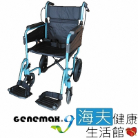 吉律 機械式輪椅 未滅菌 海夫健康生活館 吉律工業 搬運型 折背鋁輪椅 18吋座寬_GMP-L6CF