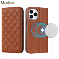 Magnetic Case for iPhone 14 Pro Max Plus Wallet Case Leather Magnet Wireless Charging Flip Cover for iPhone 13 12 Pro Max Case