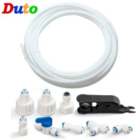 1/4 inch RO Water Tubing Hose Pipe for RO Water purifiers System+quick connector for Garden and Water Filter System Pipe Fitting