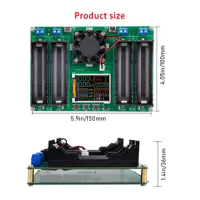 Type-C LCD 4/1 Channel Display Battery Capacity Tester MAh Lithium Digital Battery Detector Module For 18650 Battery Tester