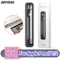 Pencil Holder Case for Apple Pencil 1 2 Storage Box Portable Hard Cover Portable Pencil Accessories for Apple Pencil 2 1 Plastic
