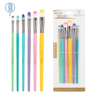 Watercolor Pen 6 Brush Set Macaron Color Nylon Brush Brush Gouache Acrylic Paint Oil Brush