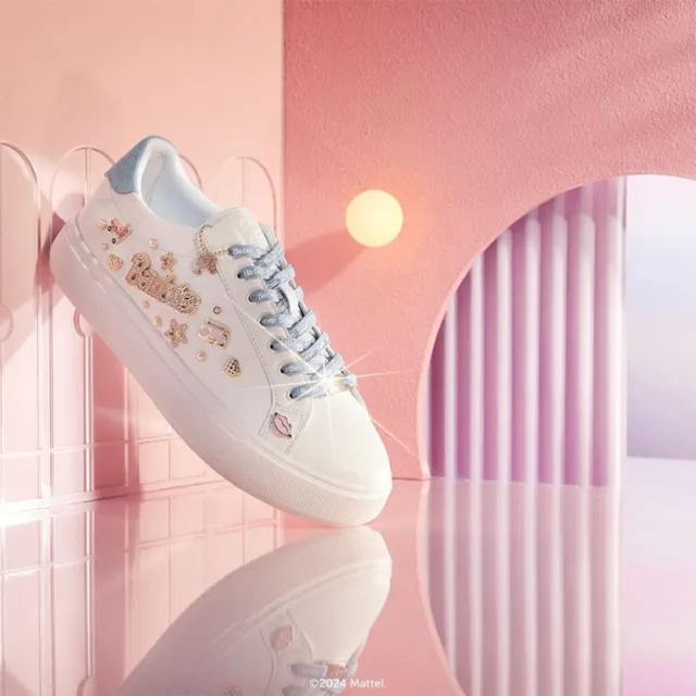 日本未発売 Barbie 繊細 ALDO コラボ ラメ付きピンクサンダル