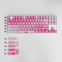 PBT Keycaps OEM Double Shot 104 Keys Pink Backlight Through Mechanical Keyboard Custom Girl Gift GK61 Anne Pro 2