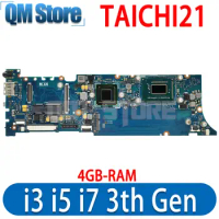 TAICHI21 original Notebook Mainboard i3-3217U i5-3317U i7-3537 CPU for ASUS TAICHI21 Laptop Motherboard 4GB RAM