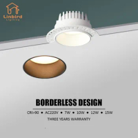 Borderless Downlight Super-Skin Anti-Glare Downlight Embedded No Main Light Side Light Ceiling Downlight Minimalist Bedroom