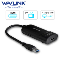 Wavlink USB 3.0 To HDMI/Multi Monitor Video Graphic Adapter HD 1080p Output External Video Card Adapter DP Display Windows Mac