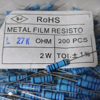20PCS Metal Film Resistor 2W 27R 180R 27K 1% 27 OHM 180 OHM 27K OHM