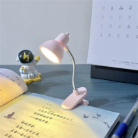 LED Mini Book Light Reading Light Mini Clip-On Study Desk Lamp Battery Powered Flexible Bedside Table Lamp Lighting Lamps