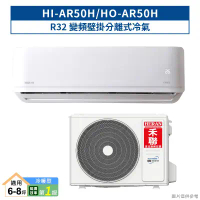 禾聯【HI-AR50H/HO-AR50H】R32變頻壁掛分離式冷氣(冷暖型)一級 (含標準安裝)