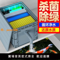 【可開發票】魚池水循環系統裝置過濾器魚塘養魚設備室外大型水池周轉箱過濾箱