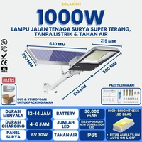 Lampu Jalan PJU Tenaga Matahari - LED Solar Street Light GARANSI!! 1000W