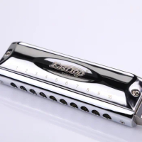 Easttop Chromatic Harmonica 10 Holes Harp Mouth Organ Key C ABS Comb Silver Professional Musical Instruments T1040 Made In China
