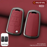 Zinc Alloy Leather Car Key Cases For Great Wall Haval Hover H1 H3 H6 H2 H5 C50 C30 C20R M4 Folding Keychain Remote Control Cover