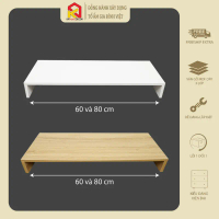 Kệ kê màn hình máy tính góc vuông bằng gỗ, Kệ gỗ kê máy tính laptop KN Home decor KM_MS24 GIÁ XƯỞNG
