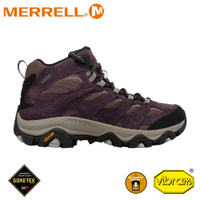 【MERRELL 美國 女 MOAB 3 MID GORE-TEX 中筒登山鞋《 勃根地紅》】ML135482/越野鞋