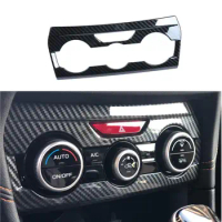 Carbon Fiber Console Dashboard Panel Air Condition Switch Cover Trim for Subaru XV Crosstrek Impreza 2018-2020