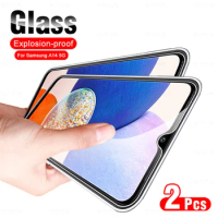 Glass For Samsung Galaxy A14 5G 2PCS Tempered Glass Film SamsungA14 4G On Sumsung Samsun A 14 14A 6.6Inch 2023 Screen Protector