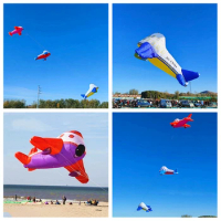 free shipping 6m Plane kites flying kite for kids kite line reel inflatable toys soft kite octopus kite chinese kites parachute