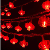 【北熊の天空】紅燈籠 燈串 3米 新年裝飾燈 過年氣氛佈置 led造型燈串(Led春節裝飾燈串)