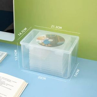 cd收納盒家用dvd收納碟片ps4 5光碟盒漫畫專輯遊戲碟整理儲物箱 儲物盒 整理盒 置物盒