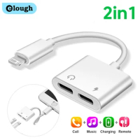 2 in 1 Audio Splitter Lightning Adapter 3.5mm Adapter Original Lightning Headphone Cable Supporting IPhone 11 12 Pro Max Adapter