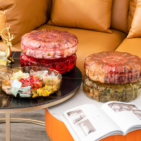 過年糖果盒家用客廳創意分格新年零食盤輕奢干果盤瓜子堅果收納盒