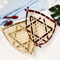 竹編制品竹籃子鏤空竹筐壽司碟餐具農家用創意特色裝飾點心筐裝飾