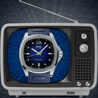 MIDO美度 官方授權M6 Multifort TV Big Date先鋒復古電視大日期藍色膠帶款(M0495261704100)
