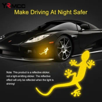 1PCS Car Reflective Sticker Gecko Cars Exterior Safety Warning Mark Reflective Tape Auto Accessories Gecko Decor Light Reflector