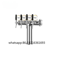 Tower Stainless Steel 4 Tap Tower 85mm Beer Dispensing Equipment Draft Beer Tower (Polished)