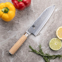 【KAI 貝印】旬 BLONDE 日本製大馬士革鋼高級三德鋼刀 主廚刀 17.5cm DM-0702W(菜刀 高品質 料理刀)