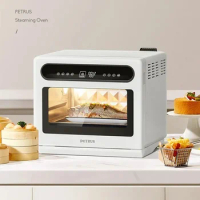 Petrus Electric Steaming Oven Air Fryer 3 In 1 Multifunctional Steam Oven 20L Home Countertop Pizza Oven Baking Touch Control