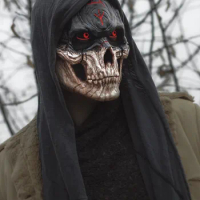 Halloween Horror Bloody Warrior Skull Mask CS Game Latex Headwear Party Free Shipping