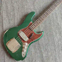 Brand New High Quality Rosewood Fingerboard 6 Strings Green Vintage Finish Bass Electric Guitar in stock