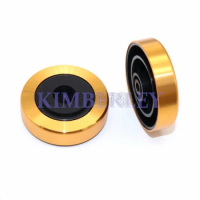 1PCS 45x15mm Aluminum Plastic Shock Absorption Damping For HIFI Audio Speakers Amplifier Turntable Feet Pad Gold 4.5mm Hole