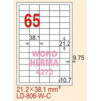 【龍德】LD-806(直角) 雷射、影印專用標籤-紅銅板 21.2x38.1mm 20大張/包